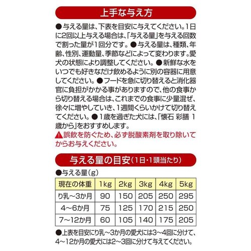 懐石 彩膳 子いぬ用 り乳から 牛肉と砂肝味_7