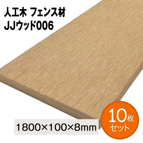 人工木フェンス材 JJウッド006 10枚セット ブラウン【時間指定不可】【代引不可】【同梱不可】_1