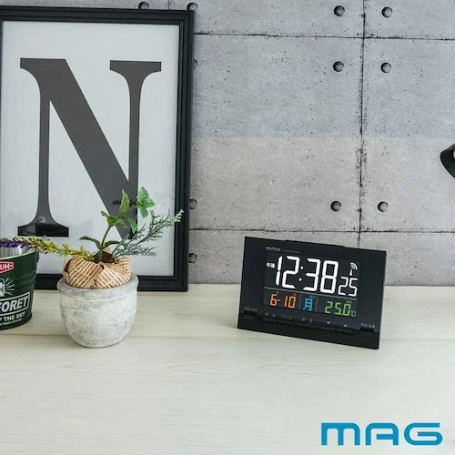 MAG デジタル電波目覚まし時計カラーデジット_7