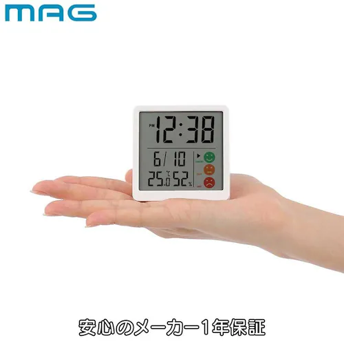 MAG 時計付デジタル温度湿度計 ニコピタ_4