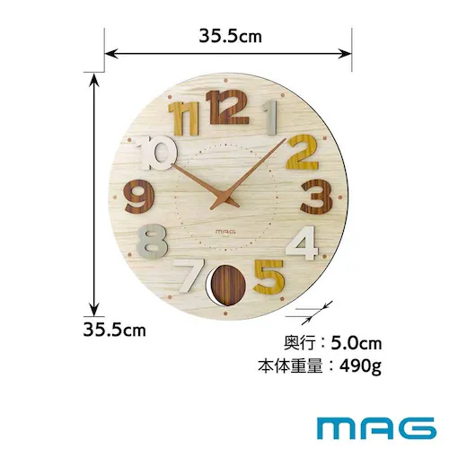MAG 振子掛時計 クッキー_4