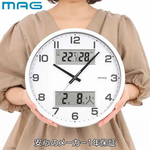 MAG デジアナ掛時計 ダブルポスト_3