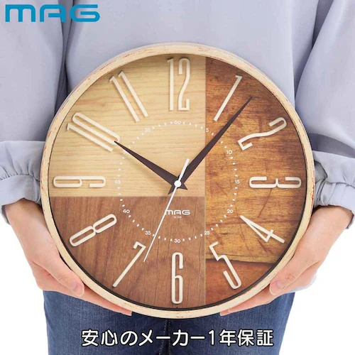 MAG 電波掛時計 ココア_4