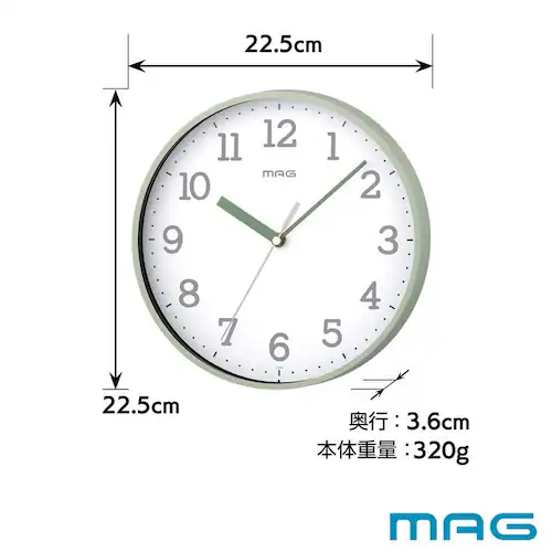 MAG 掛時計 ガレット グリーン_4