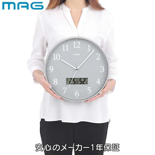MAG 電波アナデジ掛時計 グリージョ_4