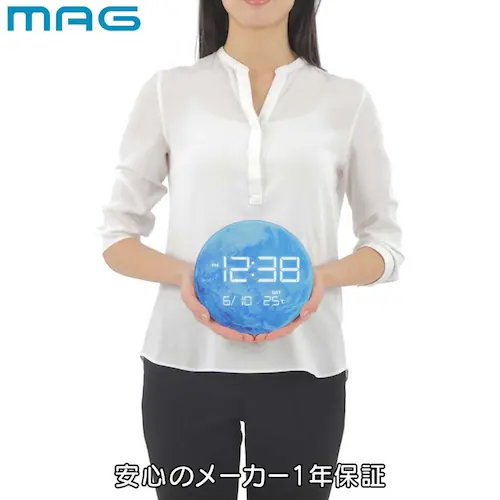 MAG デジタルLED置時計 惑星 ブルー_4