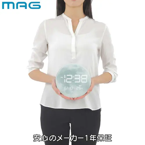 MAG デジタルLED置時計 惑星 ホワイト_4