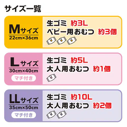 JUST CLEAN 防臭&消臭 臭わないゴミ袋M 30枚入 JCL-03_14