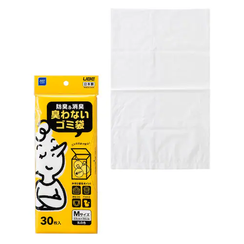 【6個セット】JUST CLEAN 防臭&消臭 臭わないゴミ袋M 30枚入 JCL-03_16