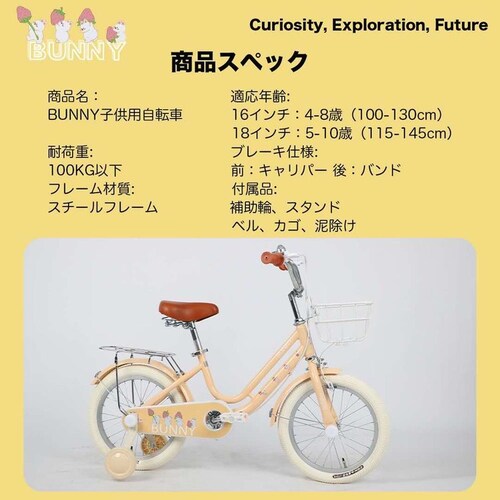 ACEXIS 【完成車】ACEXIS子供自転車 BUNNY 16インチ ピンク【時間指定不可】【代引不可】【同梱不可】_10