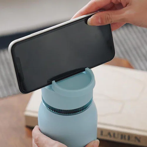 KEVNHAUN スマホスタンド付きステンレスマグボトル ブラック_13