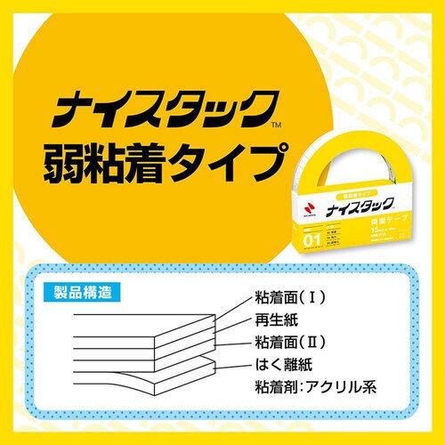 ナイスタック(TM) 弱粘着タイプ 15mm×5m NW-R15SF_2