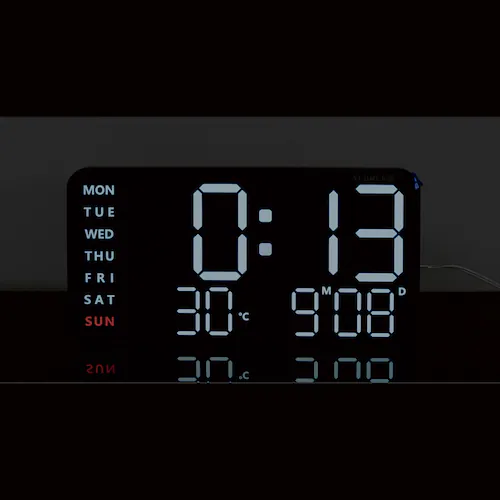 SLOWER LED CLOCK Cielo SLW366 ブラック(ホワイトLED)_2