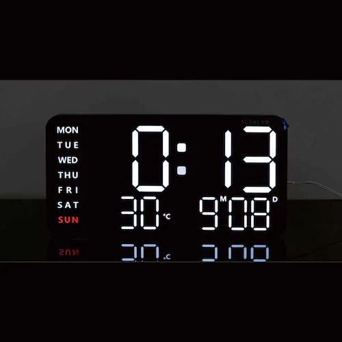 SLOWER LED CLOCK Cielo SLW366 ブラック(ホワイトLED)_3