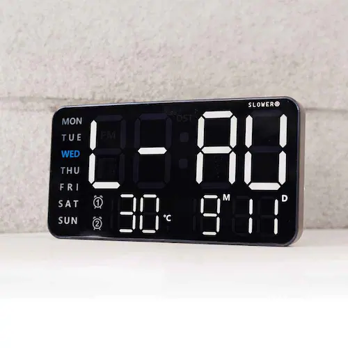 SLOWER LED CLOCK Cielo SLW366 ブラック(ホワイトLED)_4