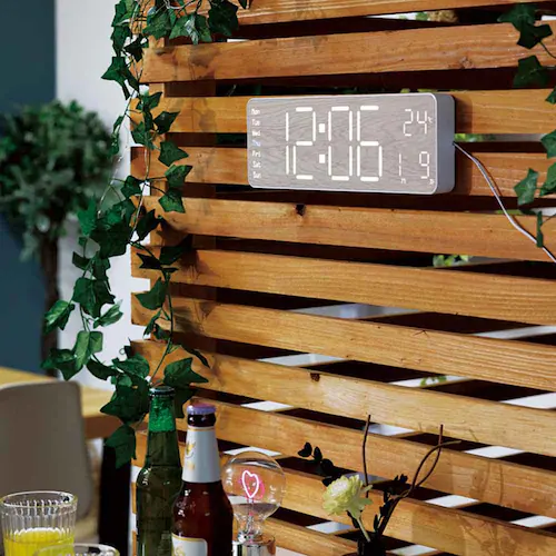 SLOWER LED CLOCK Rico WHITE/WOOD SLW401_3