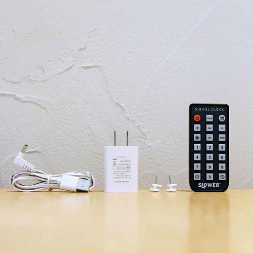 SLOWER LED CLOCK Rico WHITE/WOOD SLW401_5