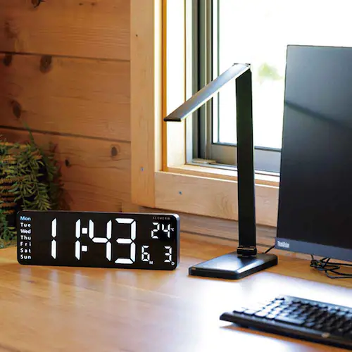 SLOWER LED CLOCK Rico BLACK SLW367_7