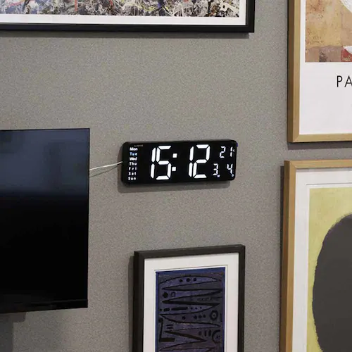 SLOWER LED CLOCK Rico BLACK SLW367_8