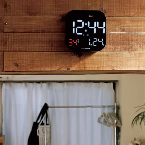 SLOWER LED THERMO CLOCK Tierra WHITE/BLACK SLW415_6