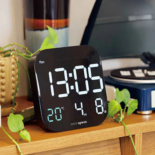 SLOWER LED THERMO CLOCK Tierra WHITE/BLACK SLW415_8