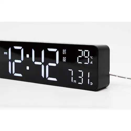 SLOWER LED WiFi CLOCK Bueno SLW426 ブラック(ホワイトLED)_2