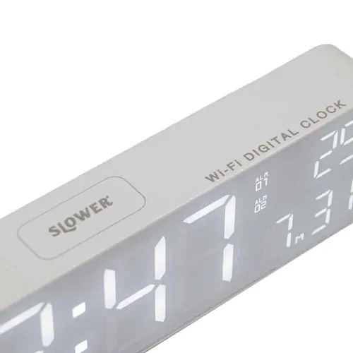 SLOWER LED WiFi CLOCK Bueno SLW426 ブラック(ホワイトLED)_4