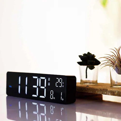 SLOWER LED WiFi CLOCK Bueno SLW426 ブラック(ホワイトLED)_5