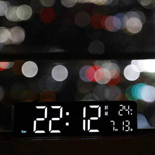 SLOWER LED WiFi CLOCK Bueno SLW426 ブラック(ホワイトLED)_6