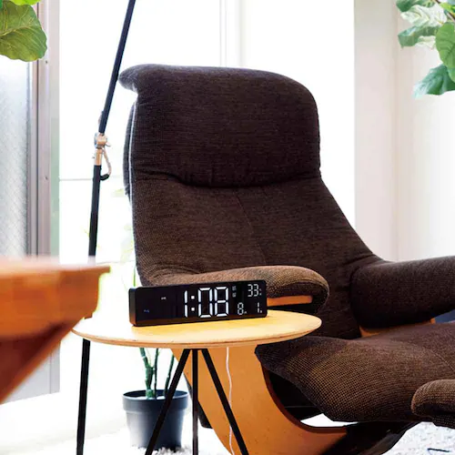 SLOWER LED WiFi CLOCK Bueno SLW426 ブラック(ホワイトLED)_7