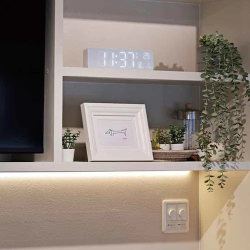 SLOWER LED WiFi CLOCK Bueno SLW426 ブラック(ホワイトLED)_8
