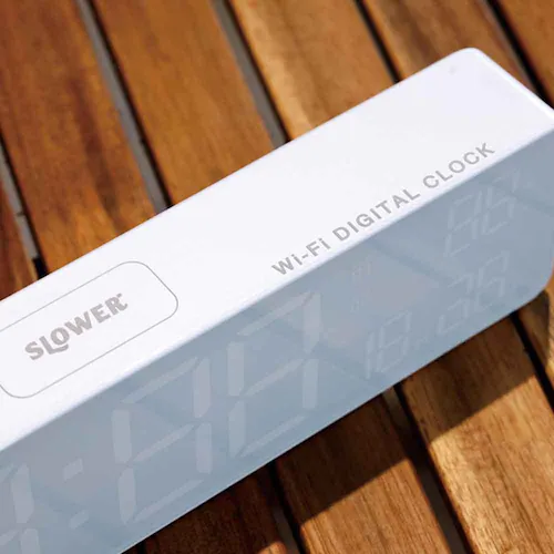 SLOWER LED WiFi CLOCK Bueno SLW426 ブラック(ホワイトLED)_10