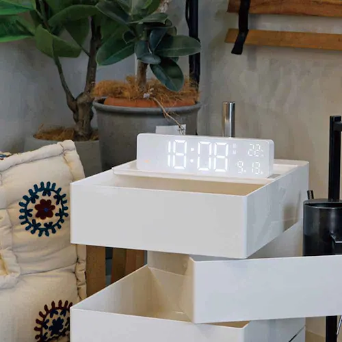 SLOWER LED WiFi CLOCK Bueno SLW426 ブラック(ホワイトLED)_11