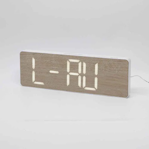 SLOWER LED WiFi CLOCK Camino WHITE/WOOD SLW429_2