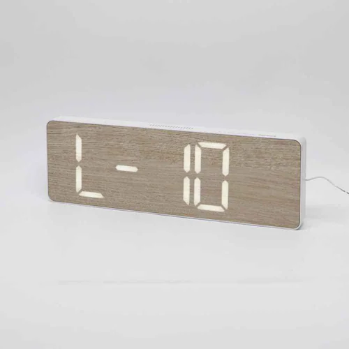 SLOWER LED WiFi CLOCK Camino WHITE/WOOD SLW429_3