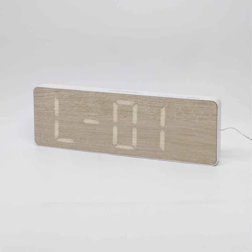 SLOWER LED WiFi CLOCK Camino WHITE/WOOD SLW429_4