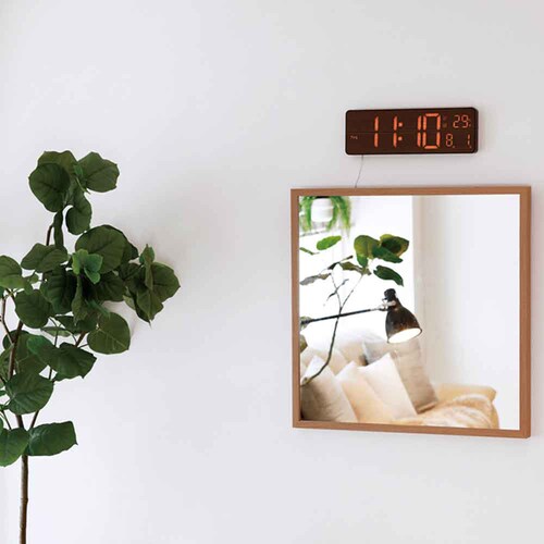 SLOWER LED WiFi CLOCK Camino ORANGE/DARKWOOD SLW430_2