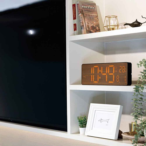 SLOWER LED WiFi CLOCK Camino ORANGE/DARKWOOD SLW430_3