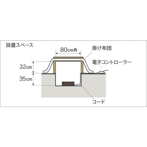 METRO 堀こたつヒーター MH-606RE(DB)_2