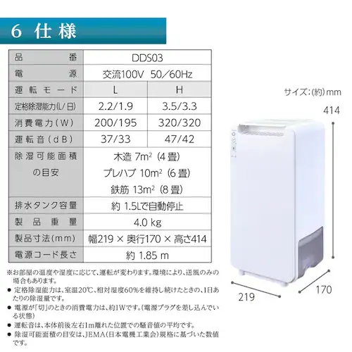 MONOLUCK 家庭用除湿機 DDS03_12