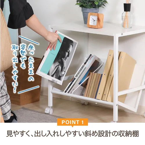 不二貿易 ファイルワゴン1段 ホワイト_3
