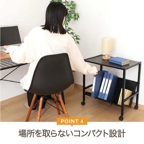 不二貿易 ファイルワゴン1段 ホワイト_6