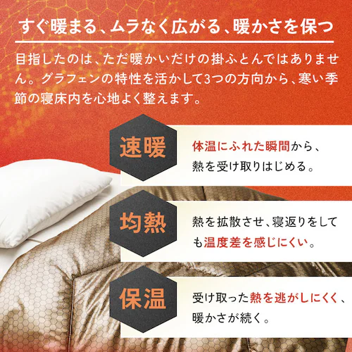 グラフェン速暖掛ふとん YOKUNE(R) シルバー×ライトグレー_6