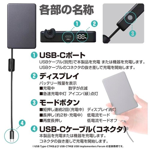GEM ���ő̃��o�C���o�b�e���[ 10000mAh_12