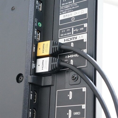 ホーリック HDMIケーブル 10m メタルヘッドタイプ シルバー HDM100-886SV_3