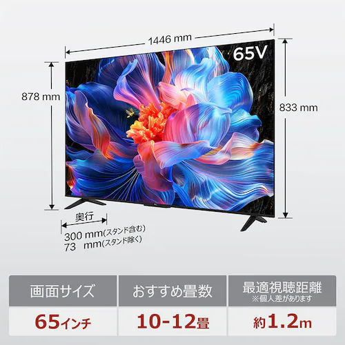 TCL 液晶テレビ GoogleTV搭載 65V型 4K 65P6K _1