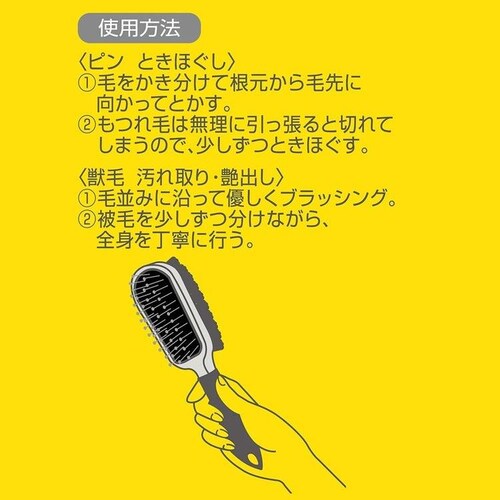Petio 犬猫用 FIXCARE 使い分け出来て握りやすい ダブルブラシ S W27697_5