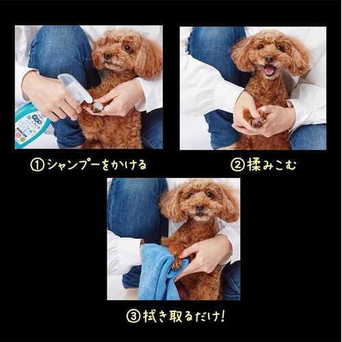 Petio 手足用 泡でふきとるドライシャンプー 全犬・全猫種用 350ml W26472_4