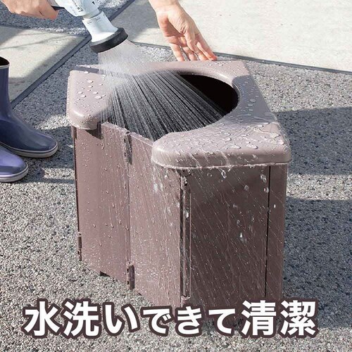 ポータブルコーナートイレ ブラウン R-46_10