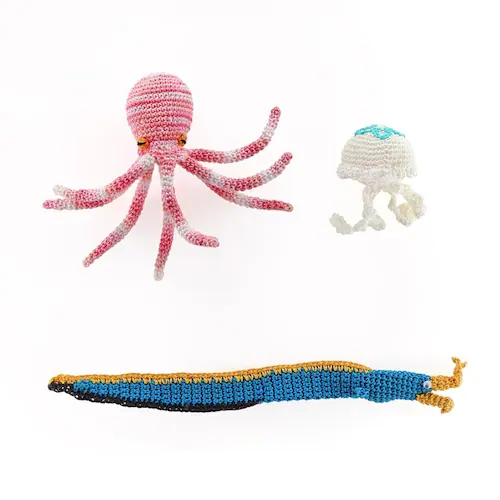 Olympus 編みものキット Crochet AQUARIUM EG131 クマノミと泳ぐ海_11